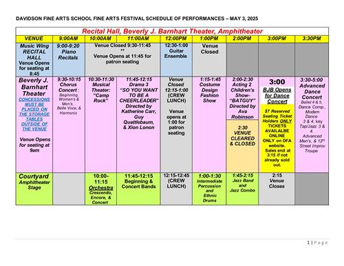 FAF Schedule Page 1